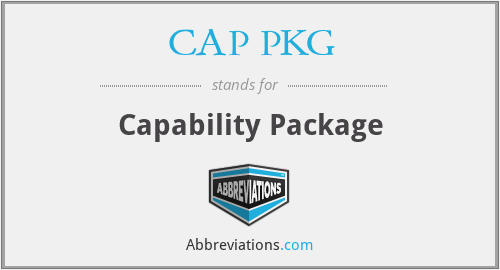 CAP PKG - Capability Package